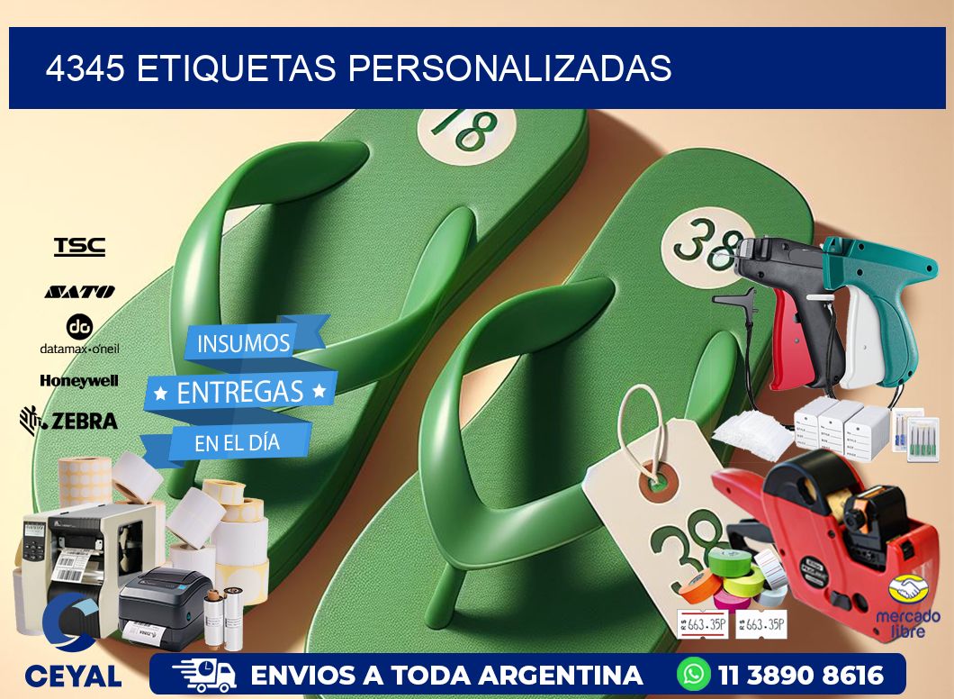 4345 Etiquetas personalizadas