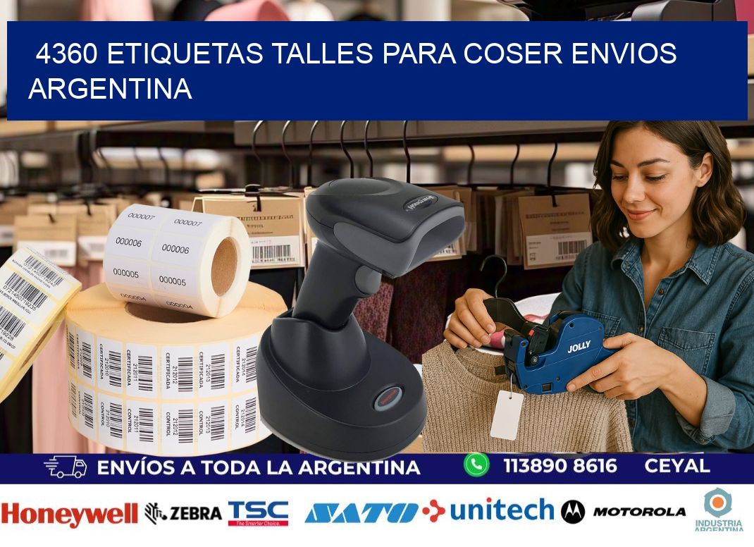 4360 ETIQUETAS TALLES PARA COSER ENVIOS ARGENTINA
