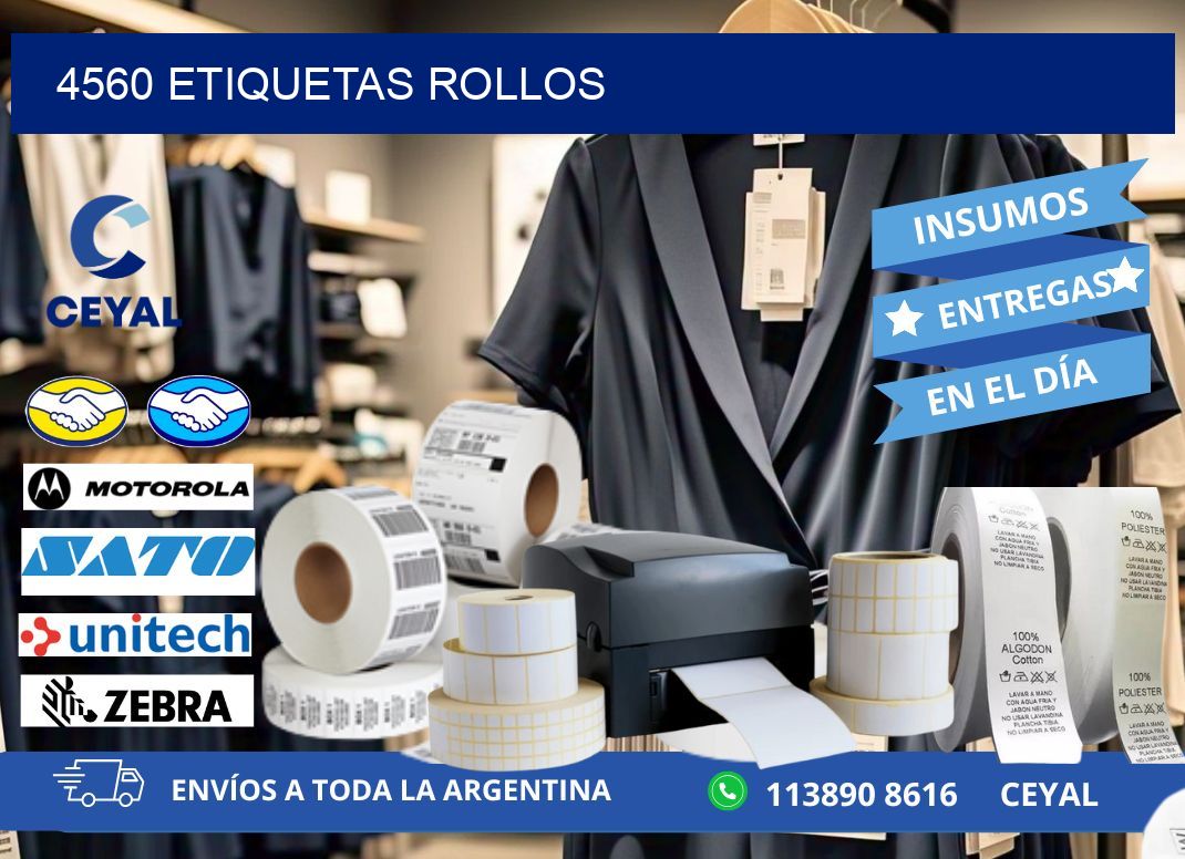 4560 etiquetas rollos