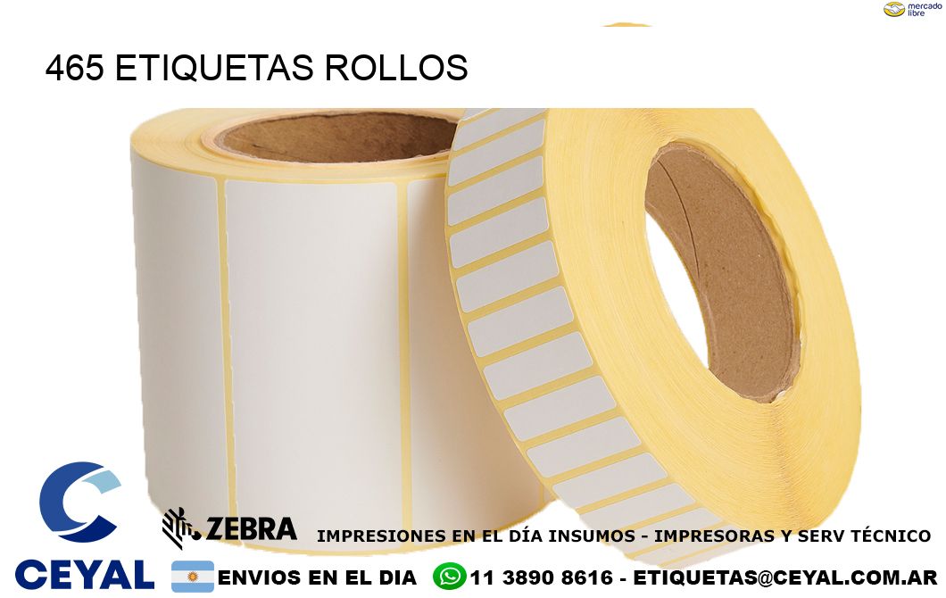 465 etiquetas rollos