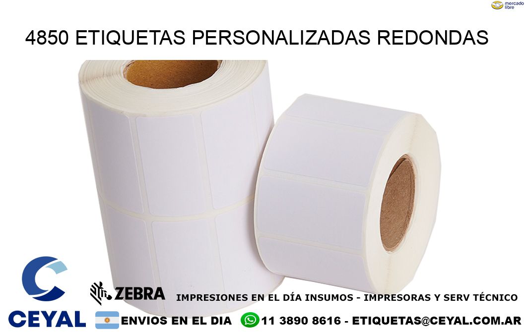 4850 Etiquetas personalizadas redondas