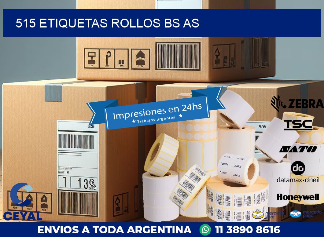 515 etiquetas rollos BS AS