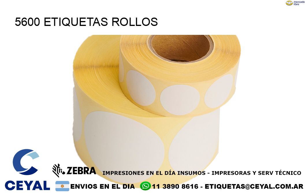5600 etiquetas rollos