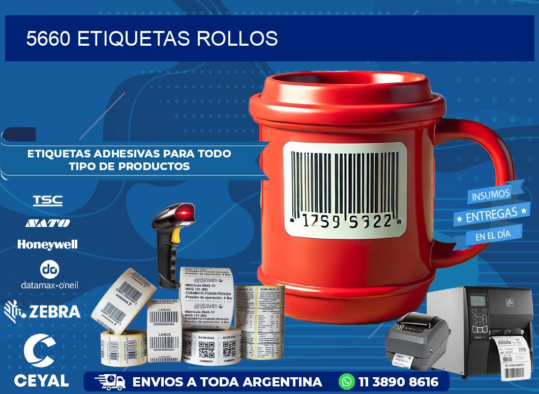 5660 etiquetas rollos