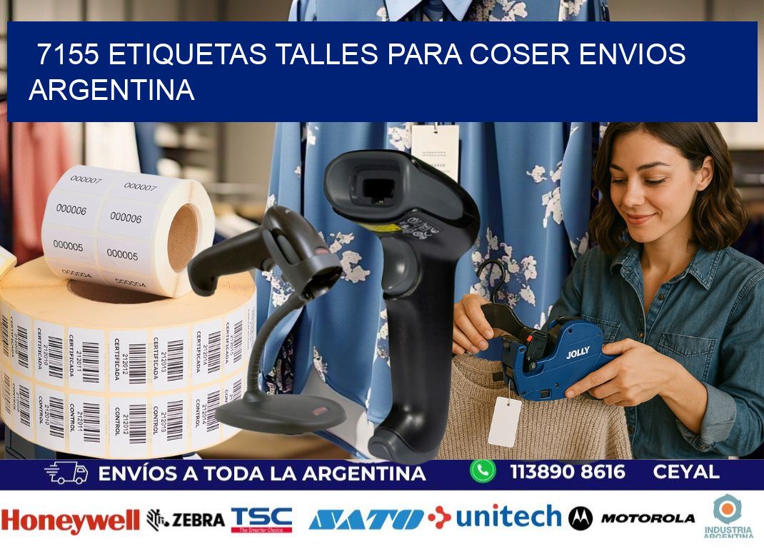 7155 ETIQUETAS TALLES PARA COSER ENVIOS ARGENTINA