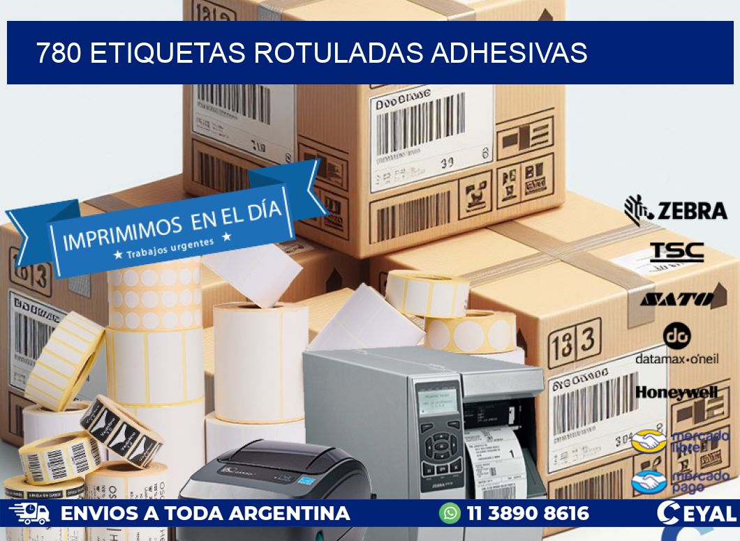 780 etiquetas rotuladas adhesivas