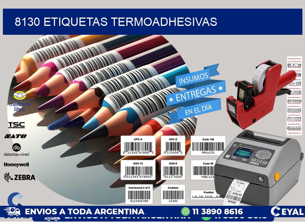 8130 etiquetas termoadhesivas