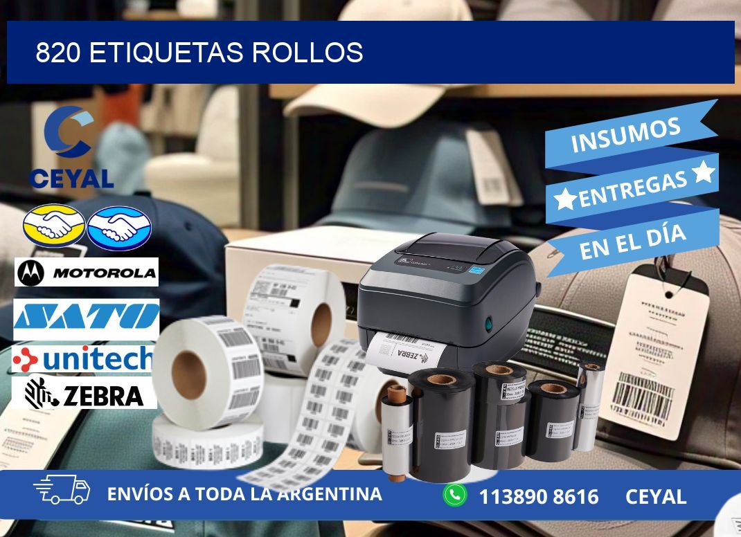 820 etiquetas rollos