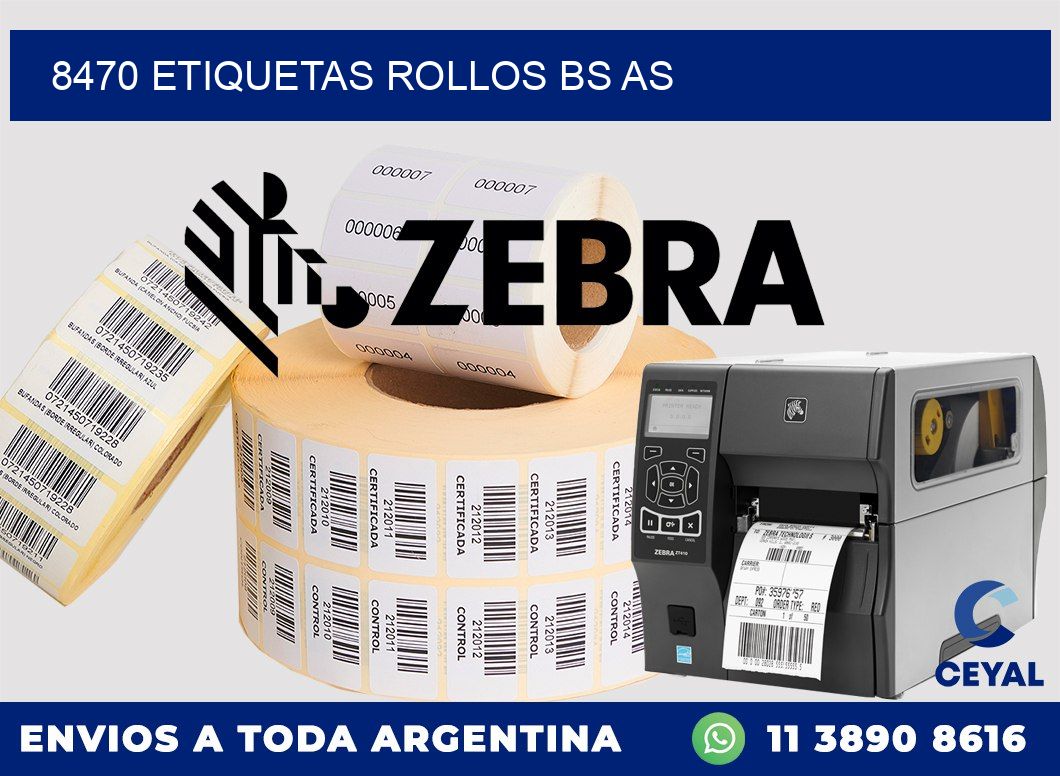 8470 etiquetas rollos BS AS