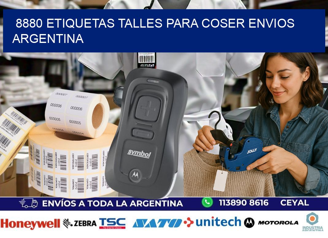 8880 ETIQUETAS TALLES PARA COSER ENVIOS ARGENTINA