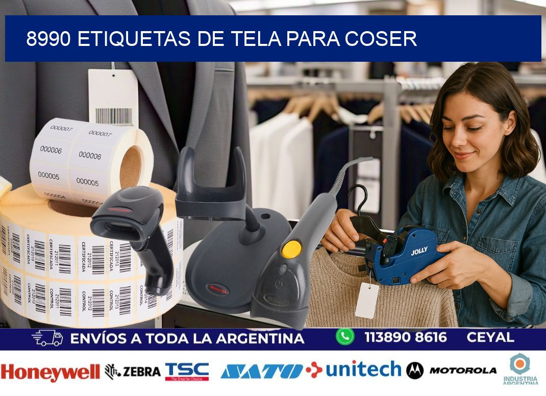 8990 Etiquetas de tela para coser