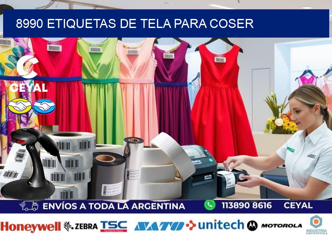 8990 Etiquetas de tela para coser