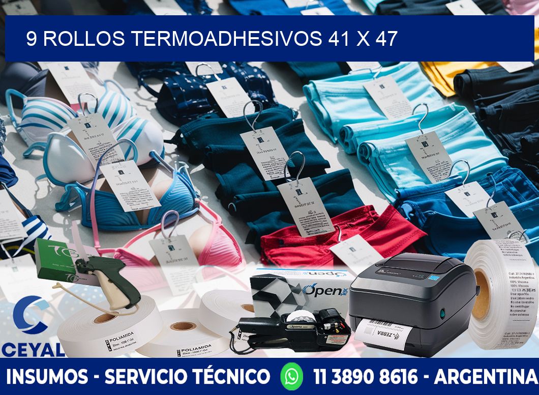 9 ROLLOS TERMOADHESIVOS 41 x 47