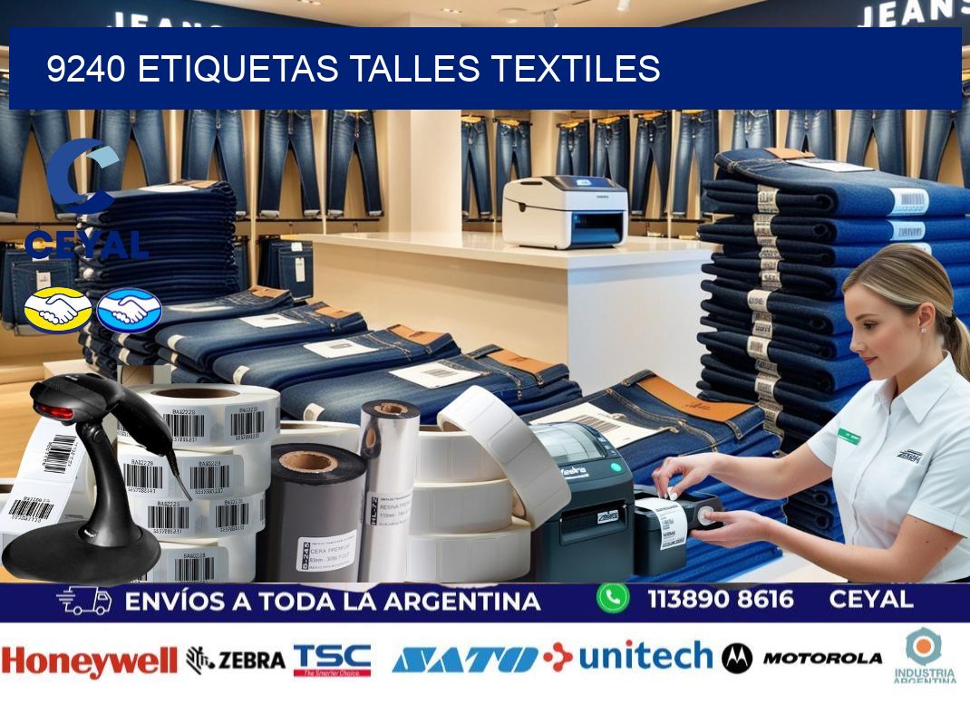 9240 ETIQUETAS TALLES TEXTILES