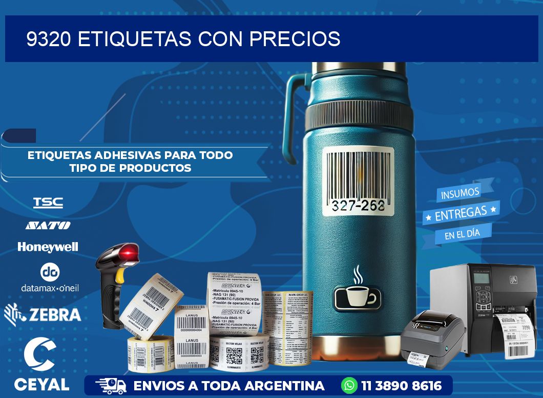 9320 etiquetas con precios