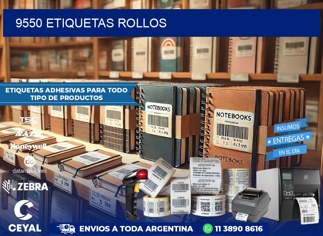 9550 etiquetas rollos