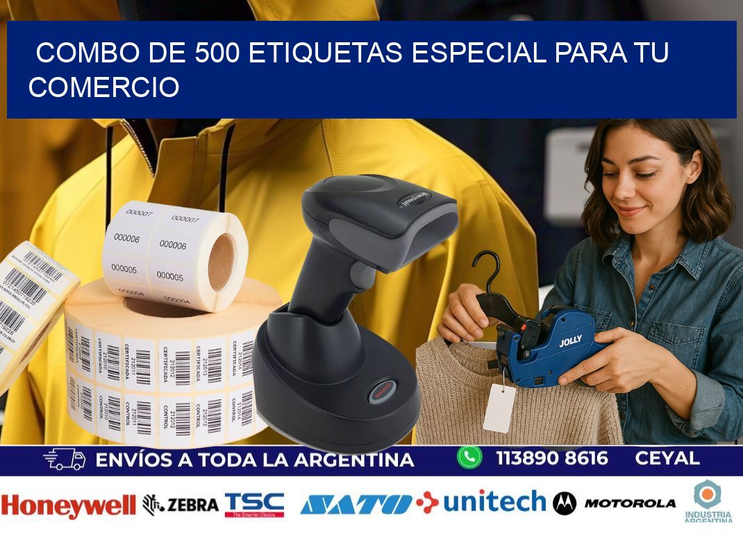 Combo de 500 etiquetas especial para tu comercio