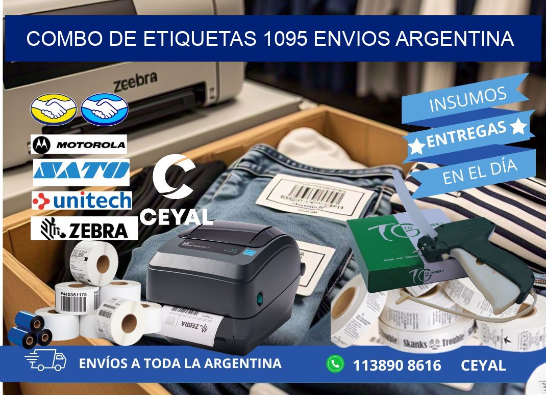Combo de etiquetas 1095 ENVIOS ARGENTINA