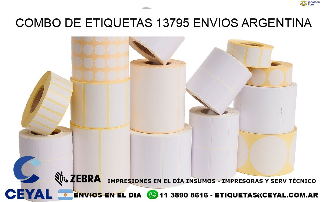 Combo de etiquetas 13795 ENVIOS ARGENTINA