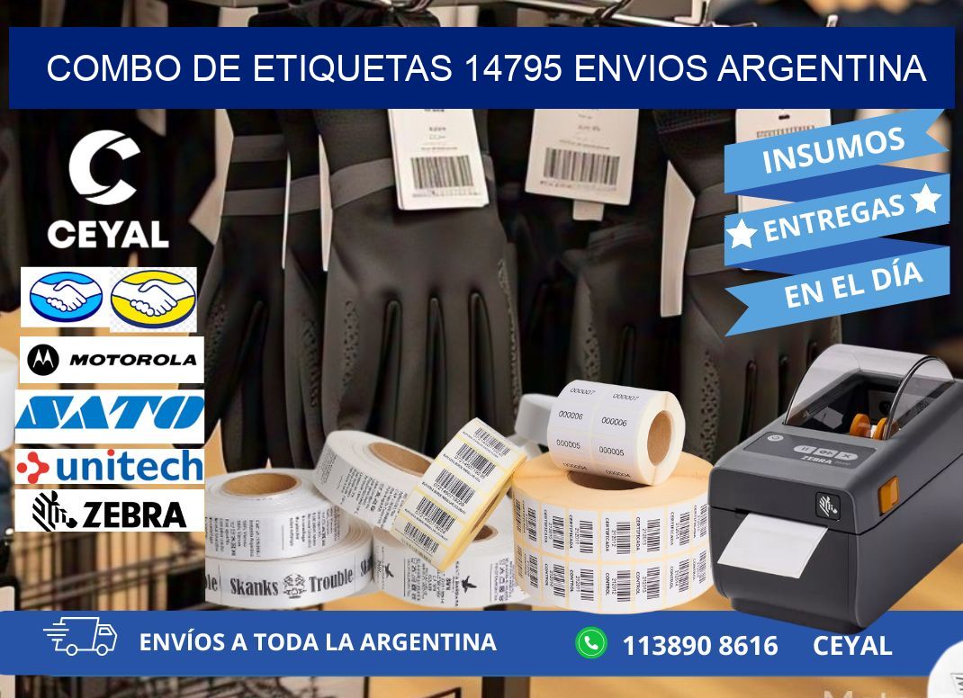 Combo de etiquetas 14795 ENVIOS ARGENTINA