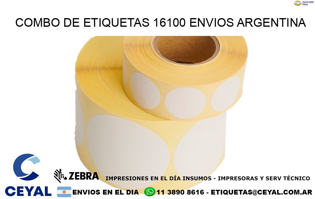 Combo de etiquetas 16100 ENVIOS ARGENTINA