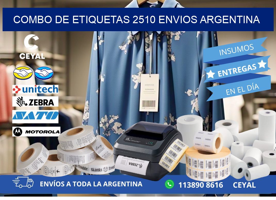 Combo de etiquetas 2510 ENVIOS ARGENTINA