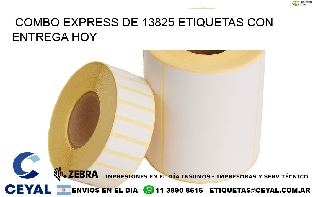 Combo express de 13825 etiquetas con entrega hoy