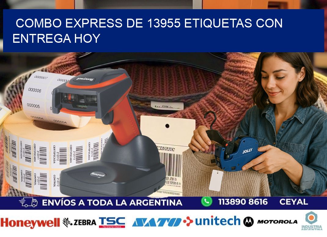 Combo express de 13955 etiquetas con entrega hoy