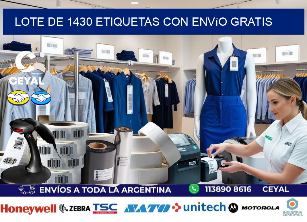Lote de 1430 etiquetas con envío gratis