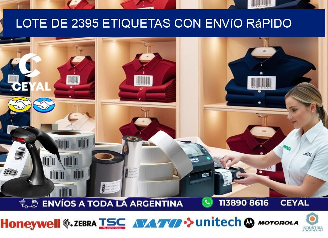 Lote de 2395 etiquetas con envío rápido