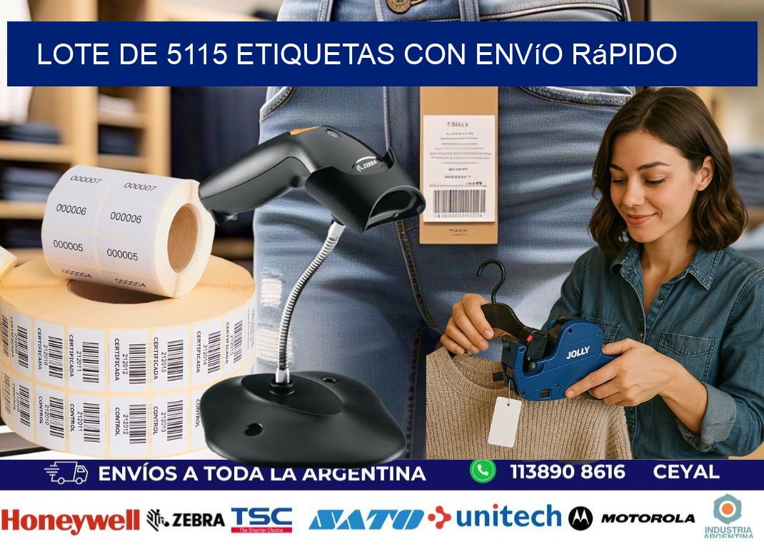 Lote de 5115 etiquetas con envío rápido