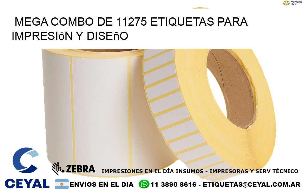 Mega combo de 11275 etiquetas para impresión y diseño