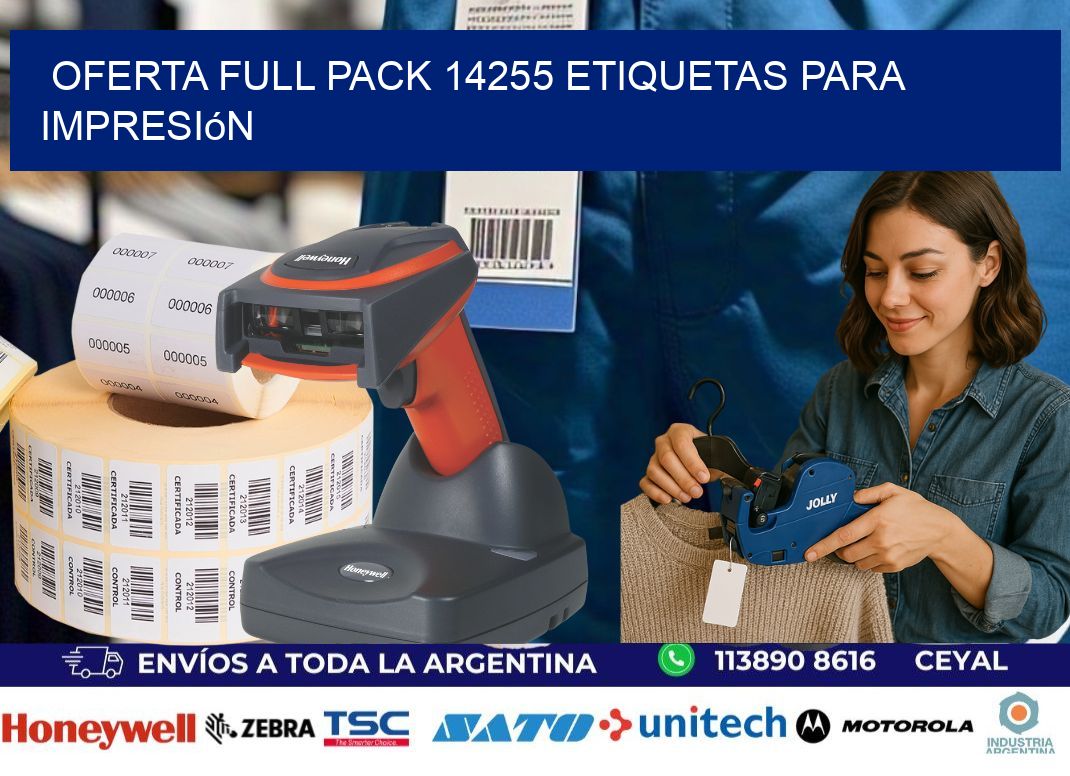 Oferta full pack 14255 etiquetas para impresión