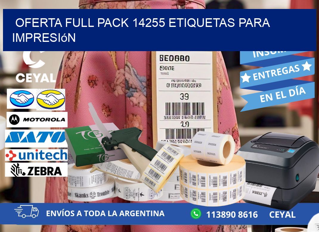 Oferta full pack 14255 etiquetas para impresión