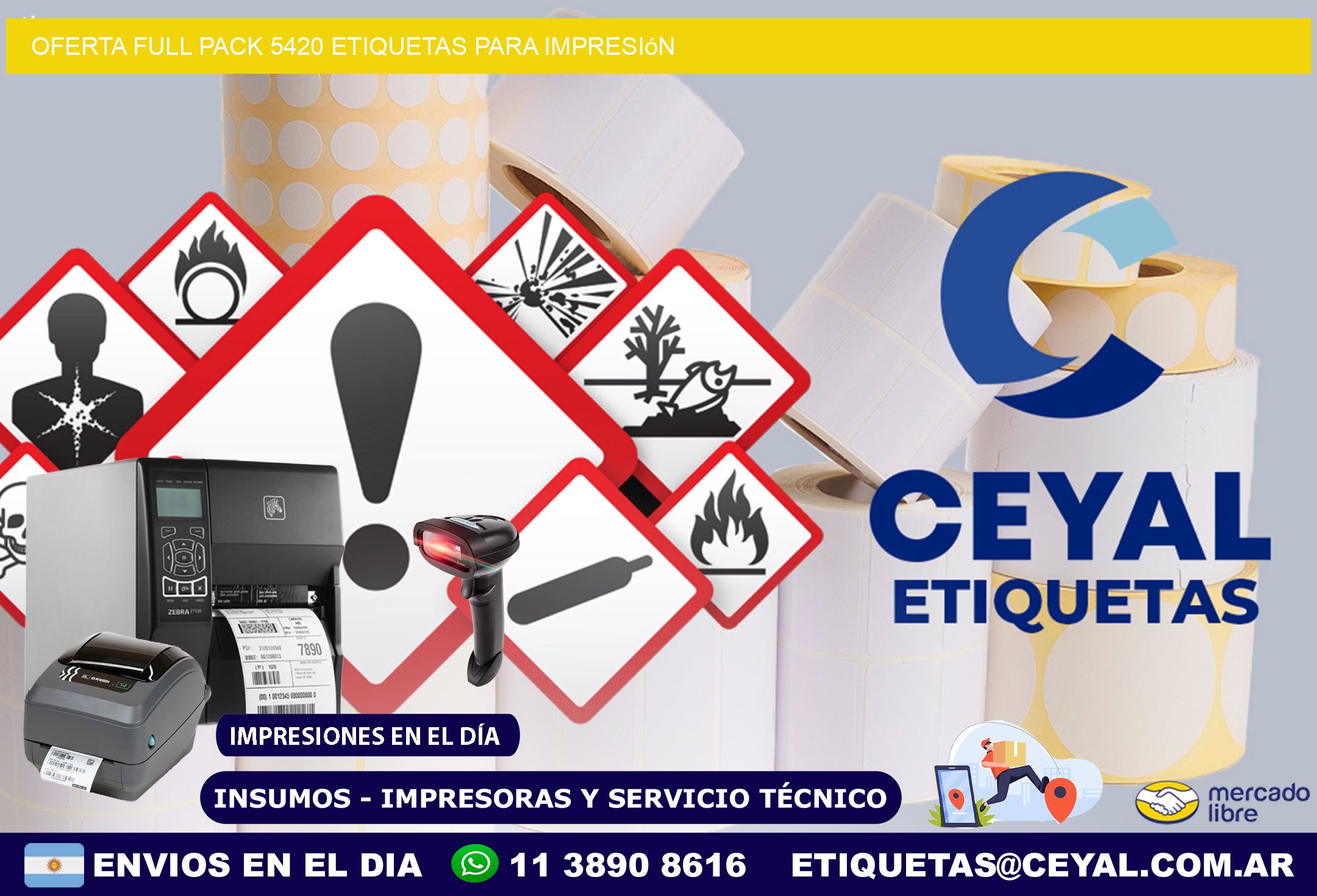 Oferta full pack 5420 etiquetas para impresión