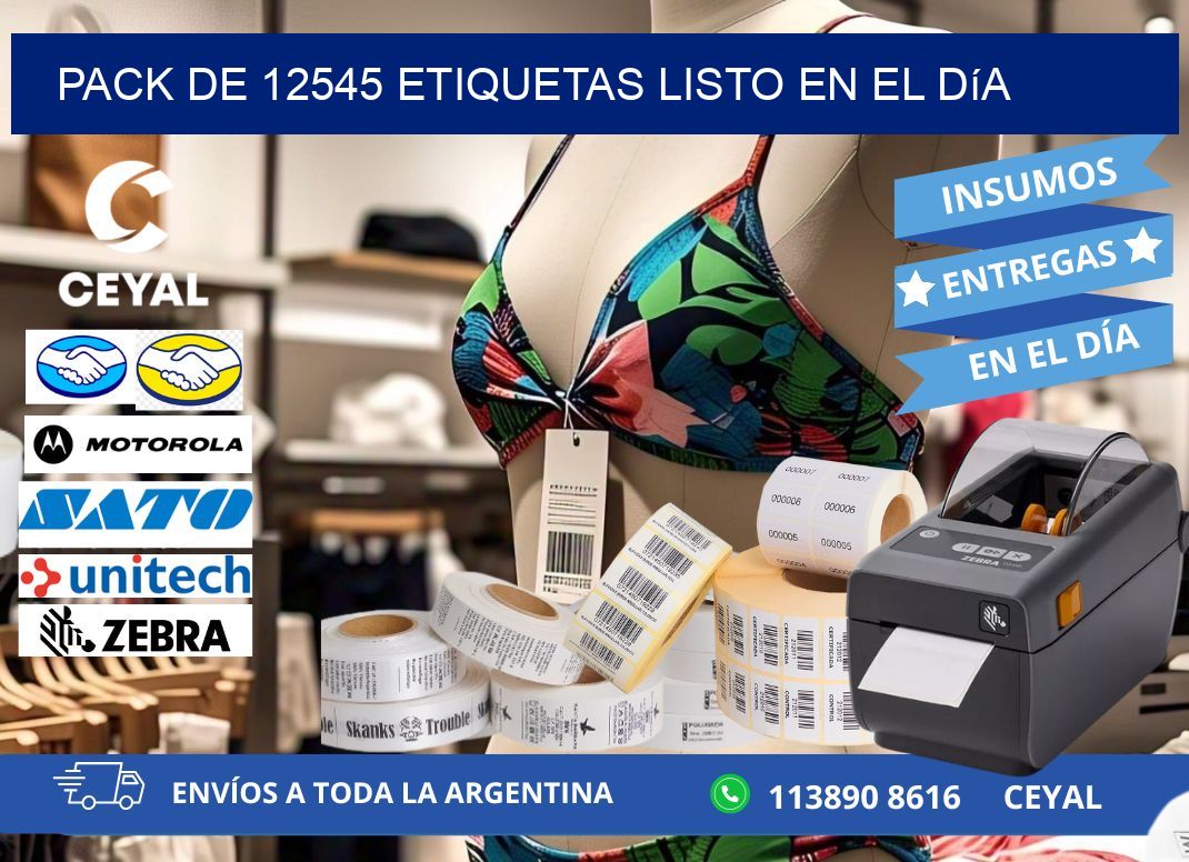 Pack de 12545 etiquetas listo en el día