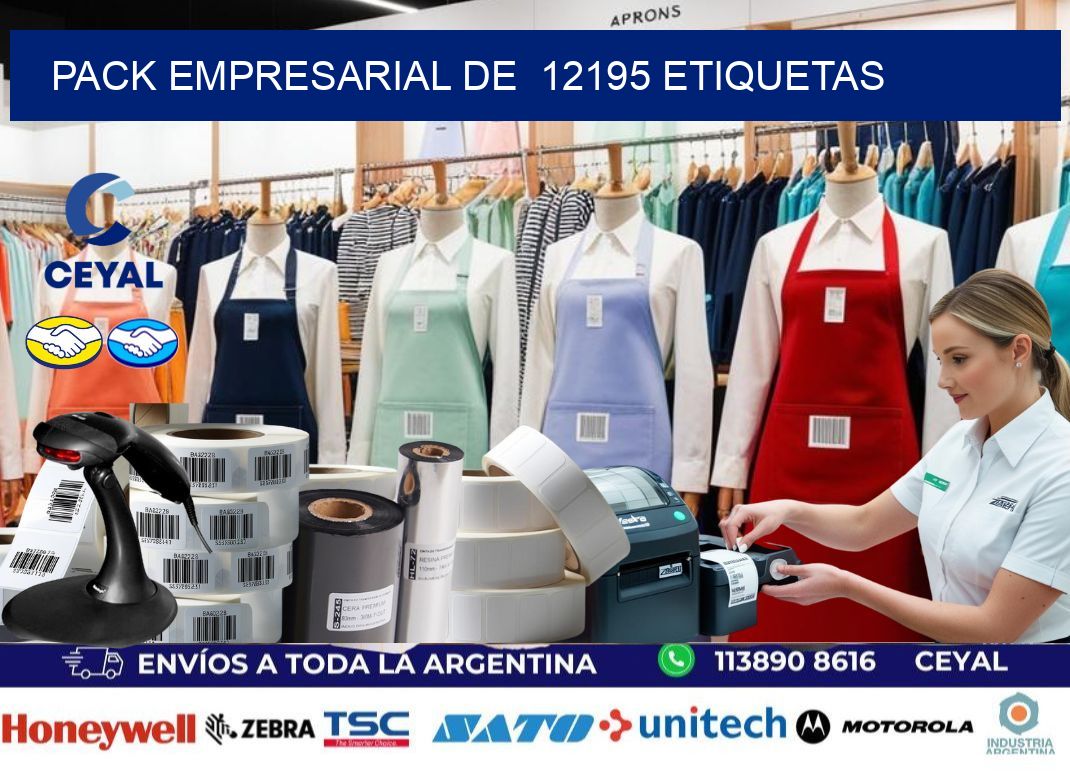 Pack empresarial de  12195 etiquetas