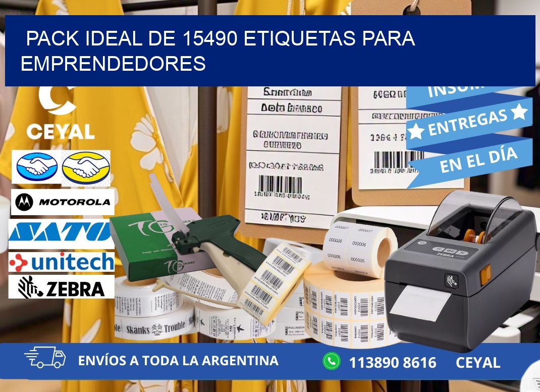 Pack ideal de 15490 etiquetas para emprendedores