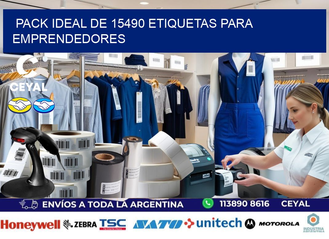 Pack ideal de 15490 etiquetas para emprendedores