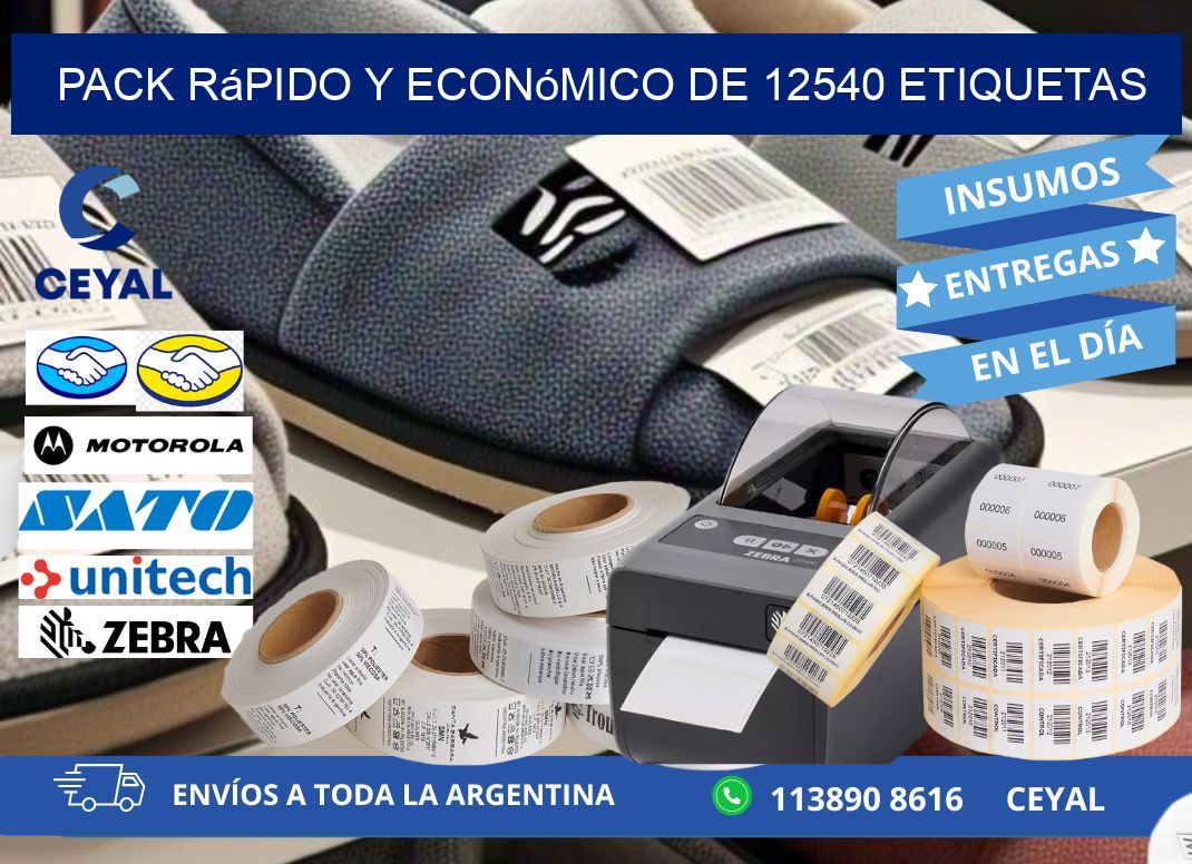 Pack rápido y económico de 12540 etiquetas