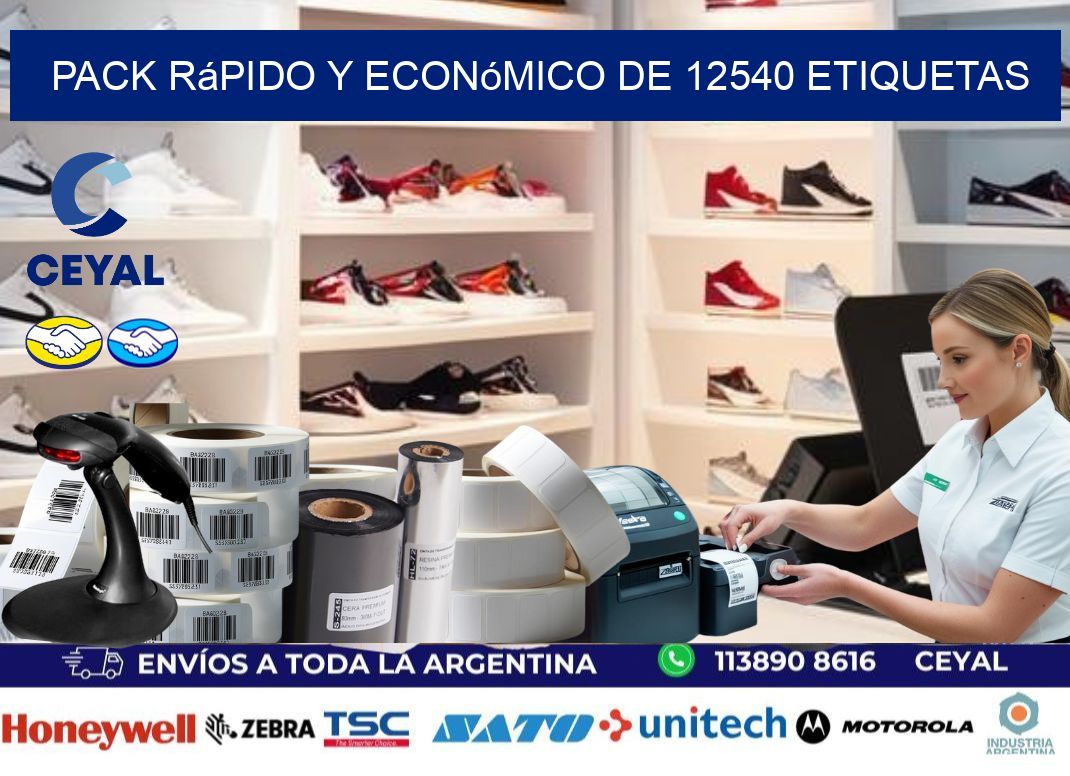 Pack rápido y económico de 12540 etiquetas