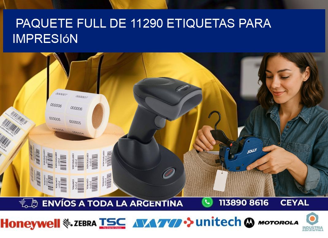 Paquete full de 11290 etiquetas para impresión