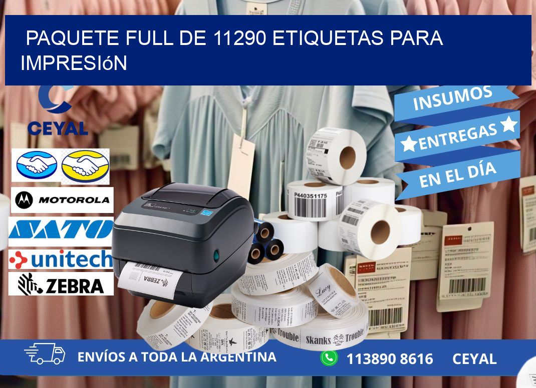 Paquete full de 11290 etiquetas para impresión