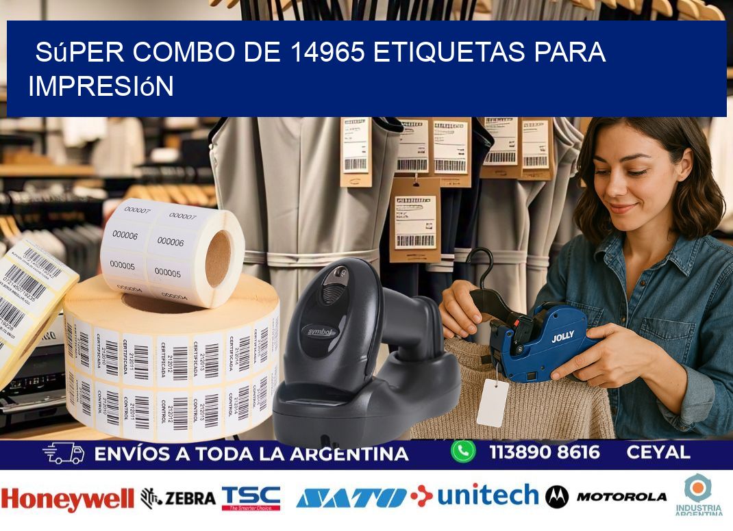 Súper combo de 14965 etiquetas para impresión