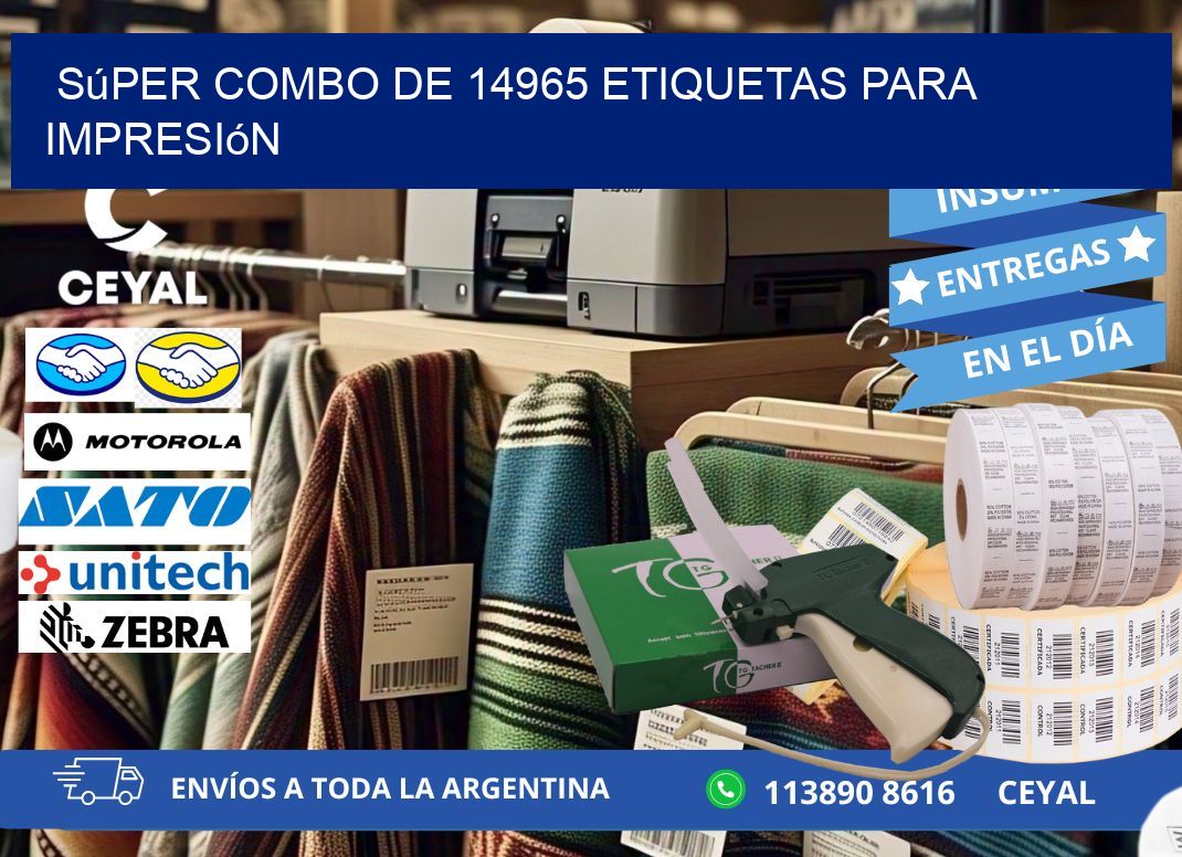 Súper combo de 14965 etiquetas para impresión