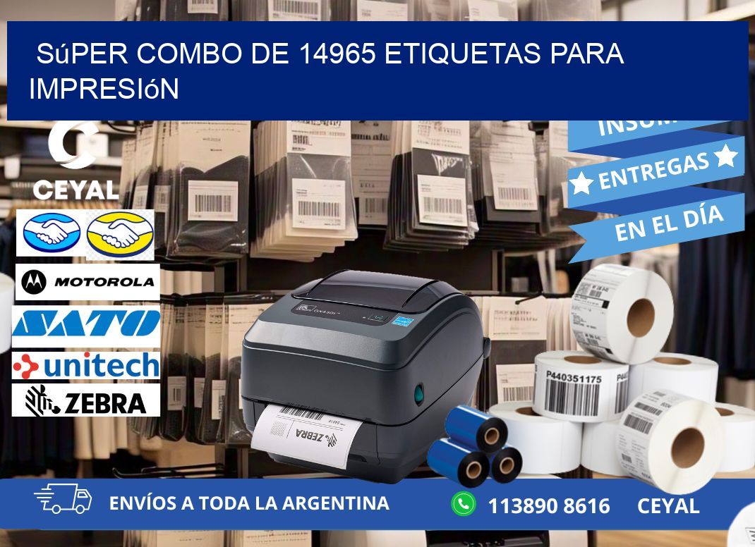 Súper combo de 14965 etiquetas para impresión