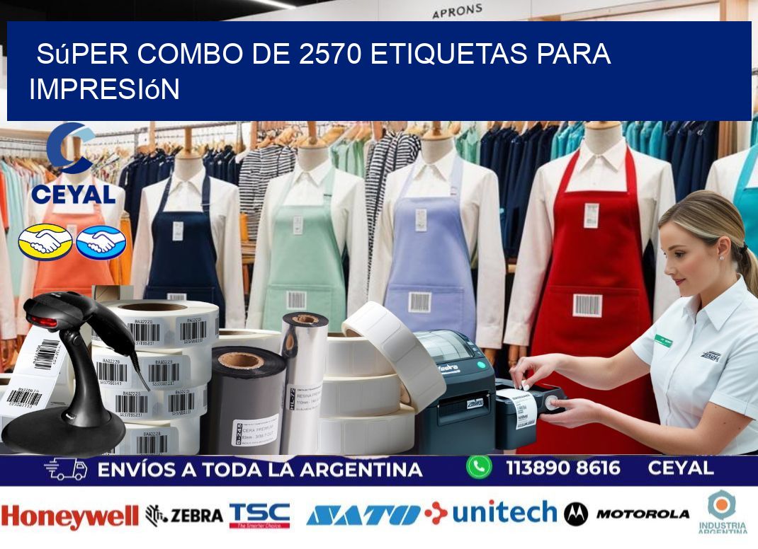 Súper combo de 2570 etiquetas para impresión