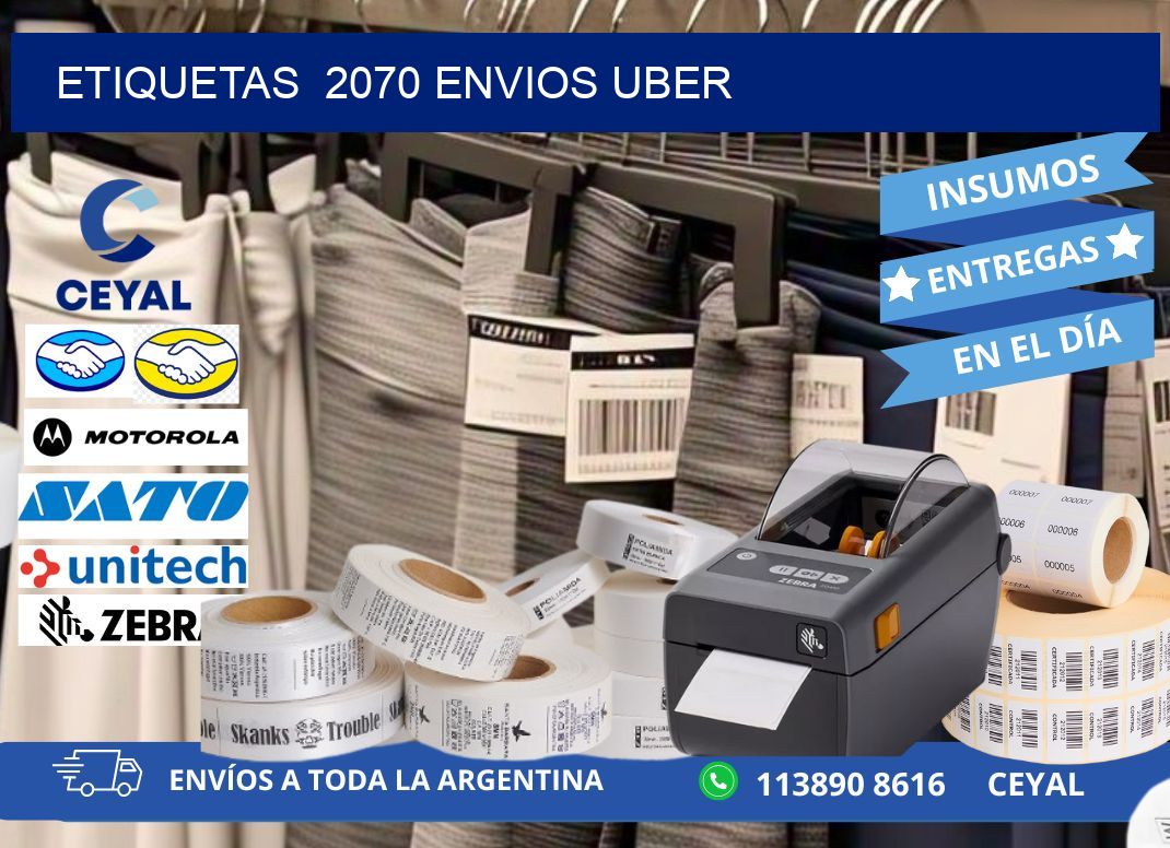etiquetas  2070 ENVIOS UBER