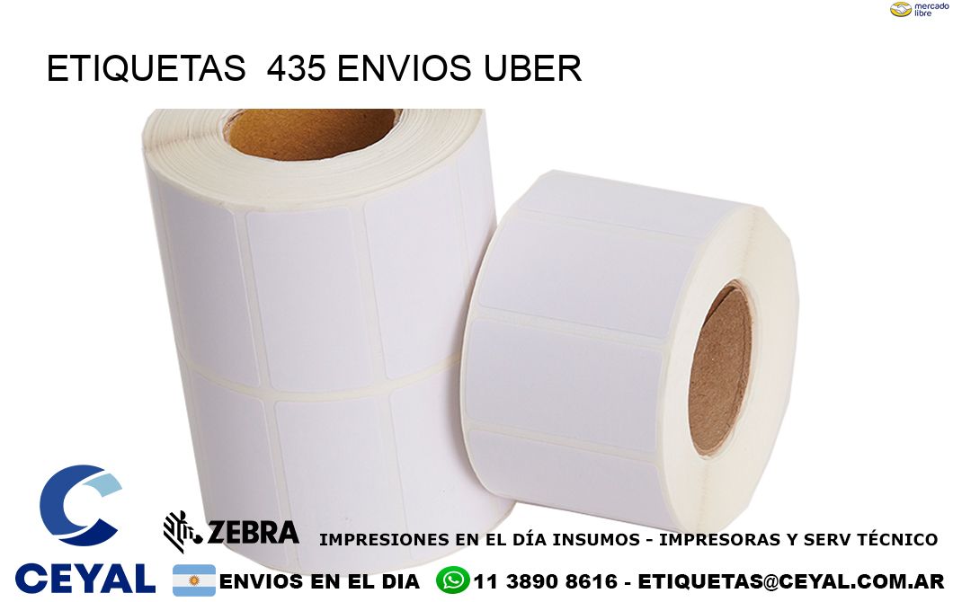 etiquetas  435 ENVIOS UBER