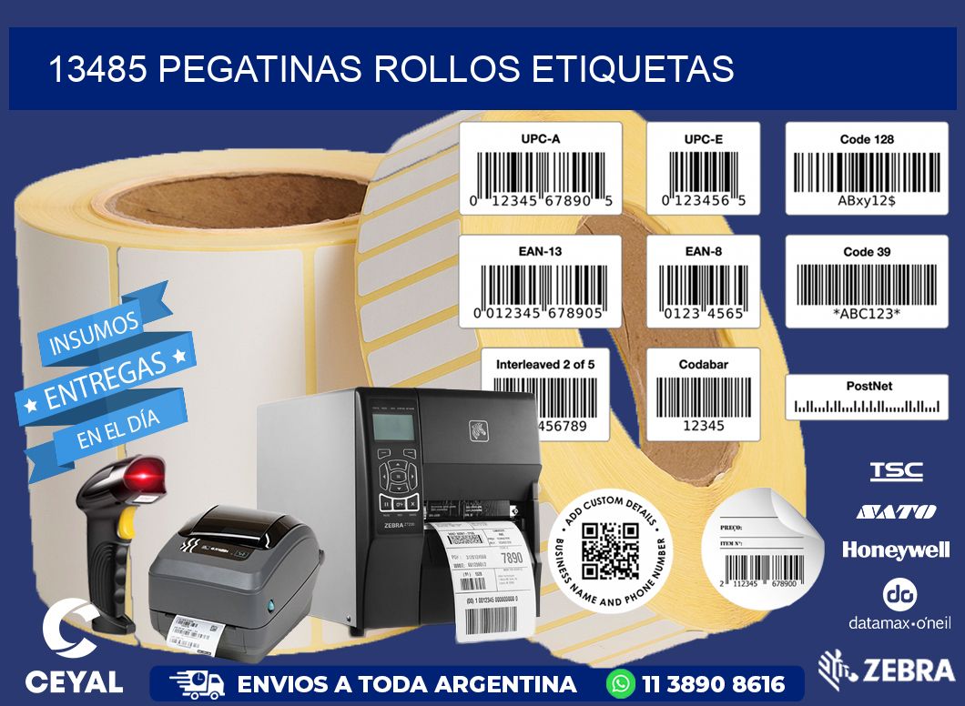 13485 Pegatinas rollos etiquetas